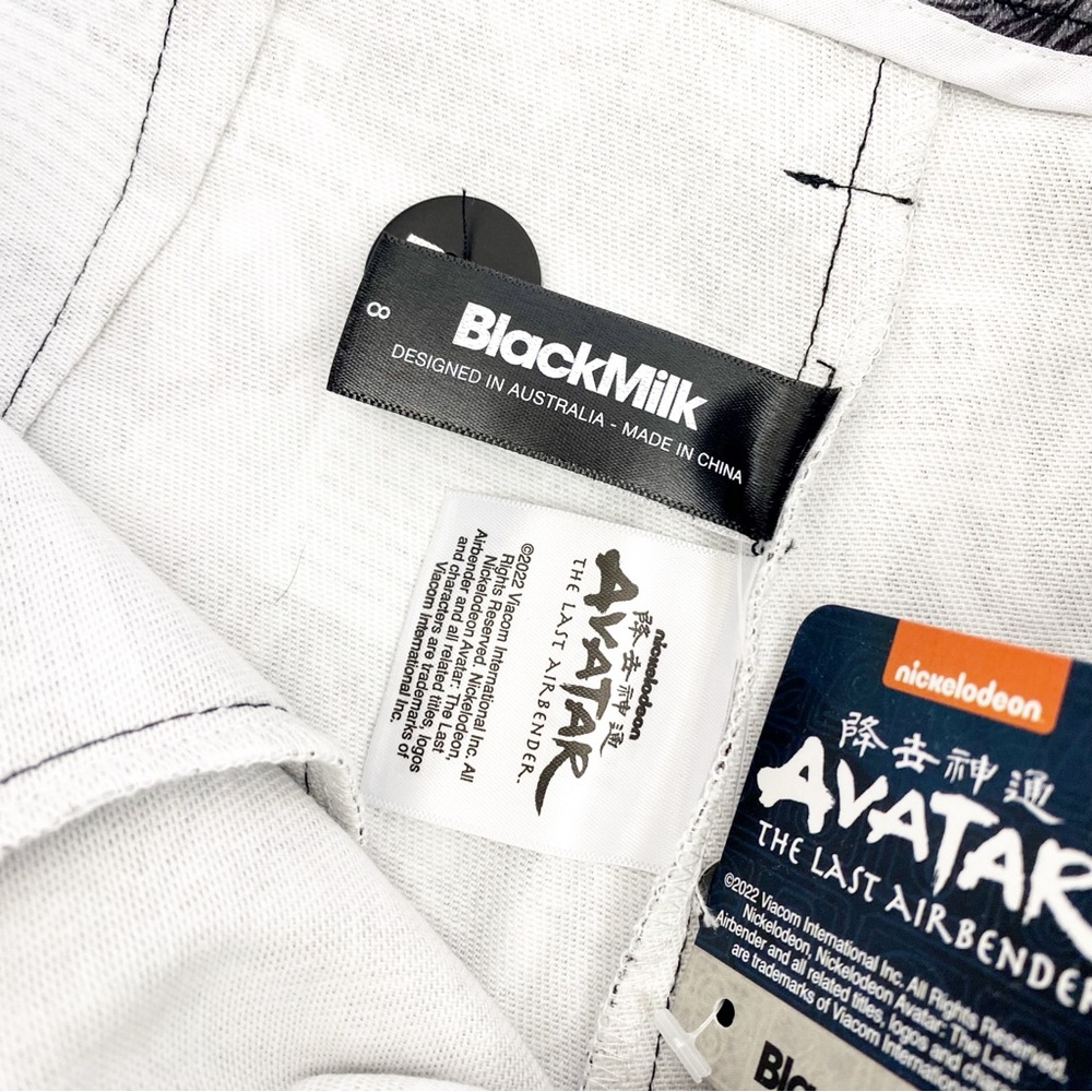 Blackmilk X Avatar Korra Republic City News Cargo Pants Joggers: Black White - Picture 16 of 16